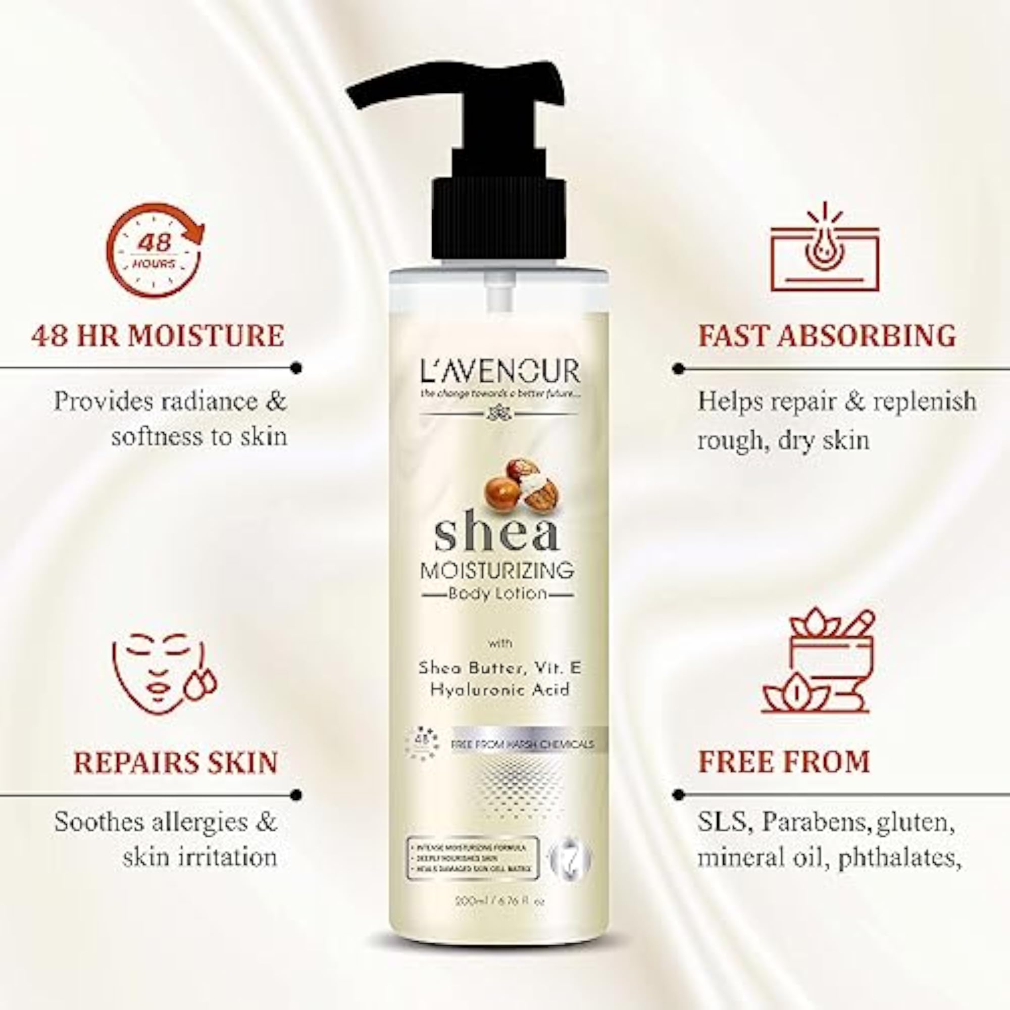 L'avenour Shea Moisturizing Body Lotion, 200ml